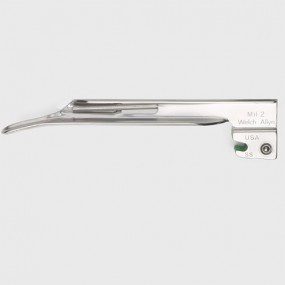 Hoja para laringoscopio recto miller  2 de fibra óptica