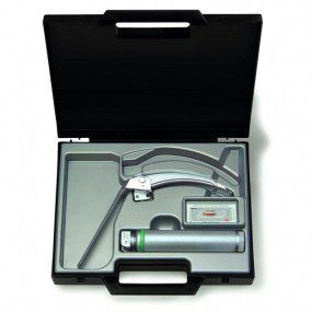 Equipo de laringoscopio con espátula FlexTip + Mac 3, con mango Standard de F.O.