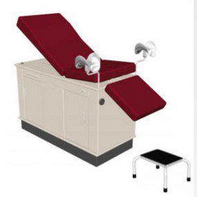 Mesa exploración Futuro con pierneras de aluminio y banqueta de apoyo de un peldaño