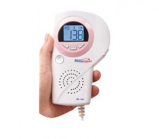 Doppler fetal portatil pantalla LCD blanca 3.0 mhz
