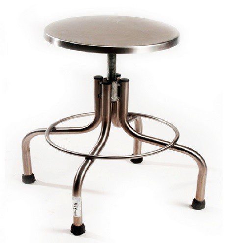 Banco giratorio tubular de acero inoxidable