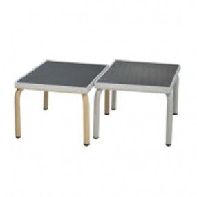 Banqueta de altura tubular cromada un peldaño