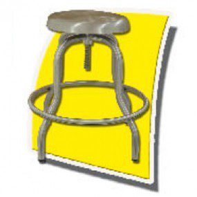 Banco tubular cromado