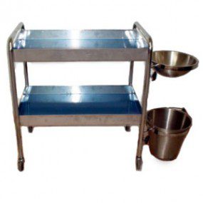 Carro para curaciones 80 x 50 x 105 Cms en acero inoxidable