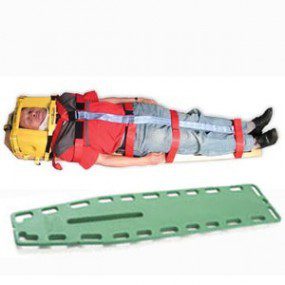 Kit de inmovilización integral, con camilla de plástico, collarin e inmovilizadores