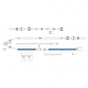 Circuitos convencional neonatal con salida de 18" para control remoto de temperatura