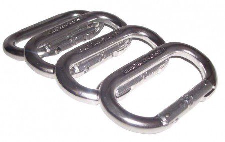 Mosquetón de aluminio tipo "oval" sin seguro camp