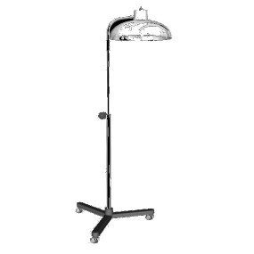 Lámpara de chicote pantalla grande, base tubular desarmable